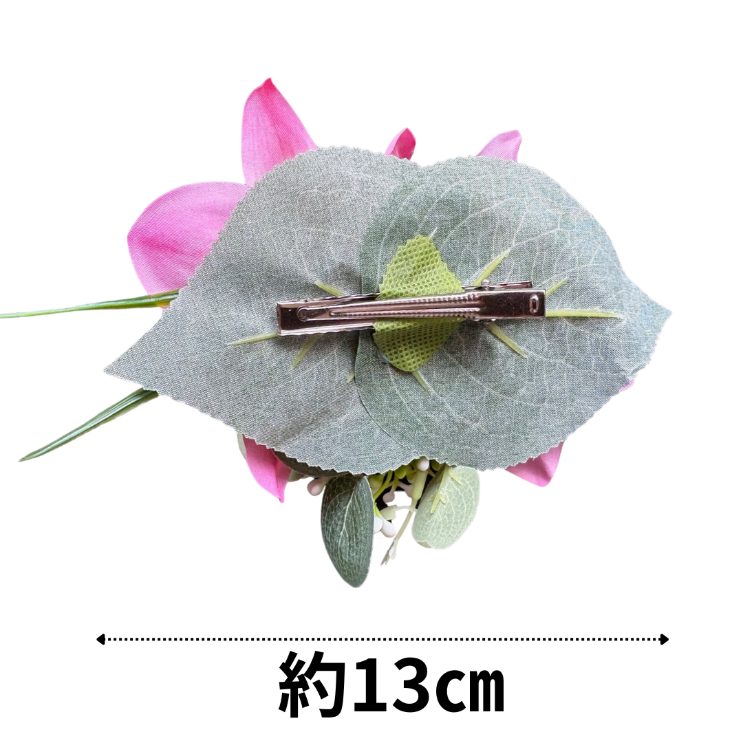 フラワー(リーフ付き)ヘアピース