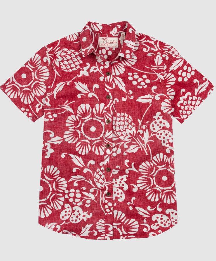 【レンタル】KAHALA Duke's(カハラデュークス)レディースシャツ 色:レッド