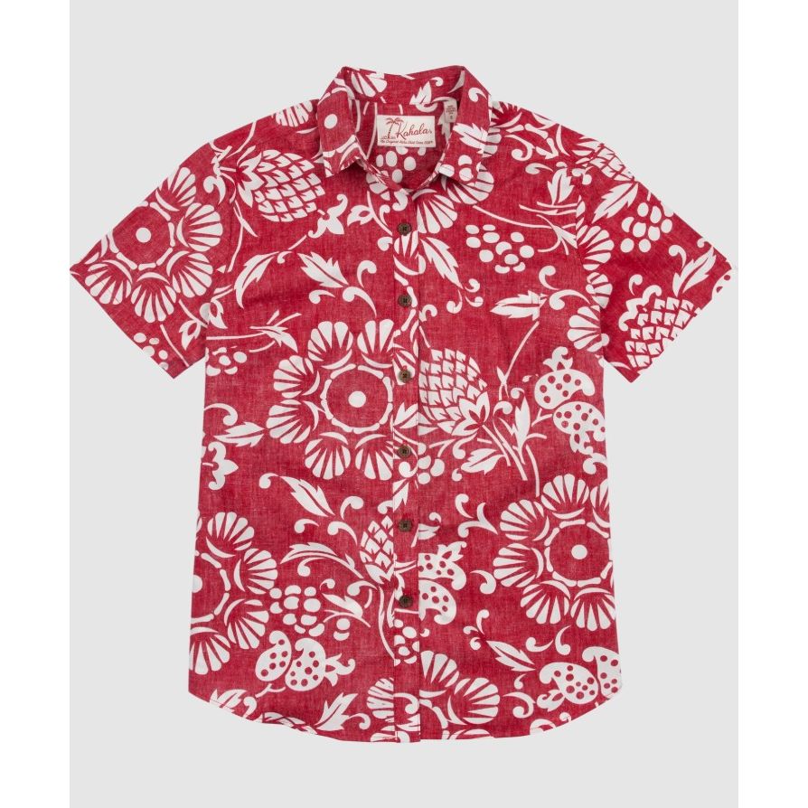 【レンタル】KAHALA Duke's(カハラデュークス)レディースシャツ 色:レッド