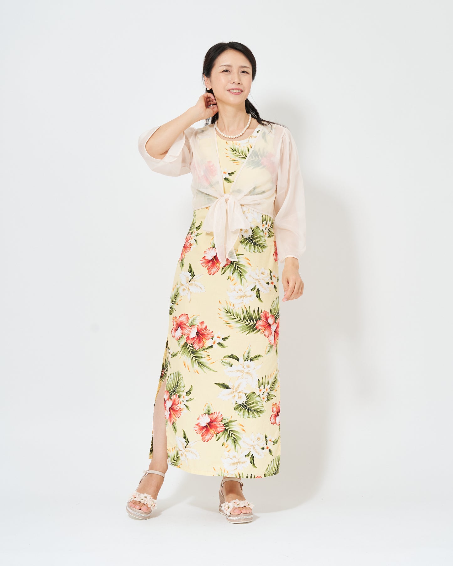 【レンタル】八分袖 シフォンボレロ フリーサイズ