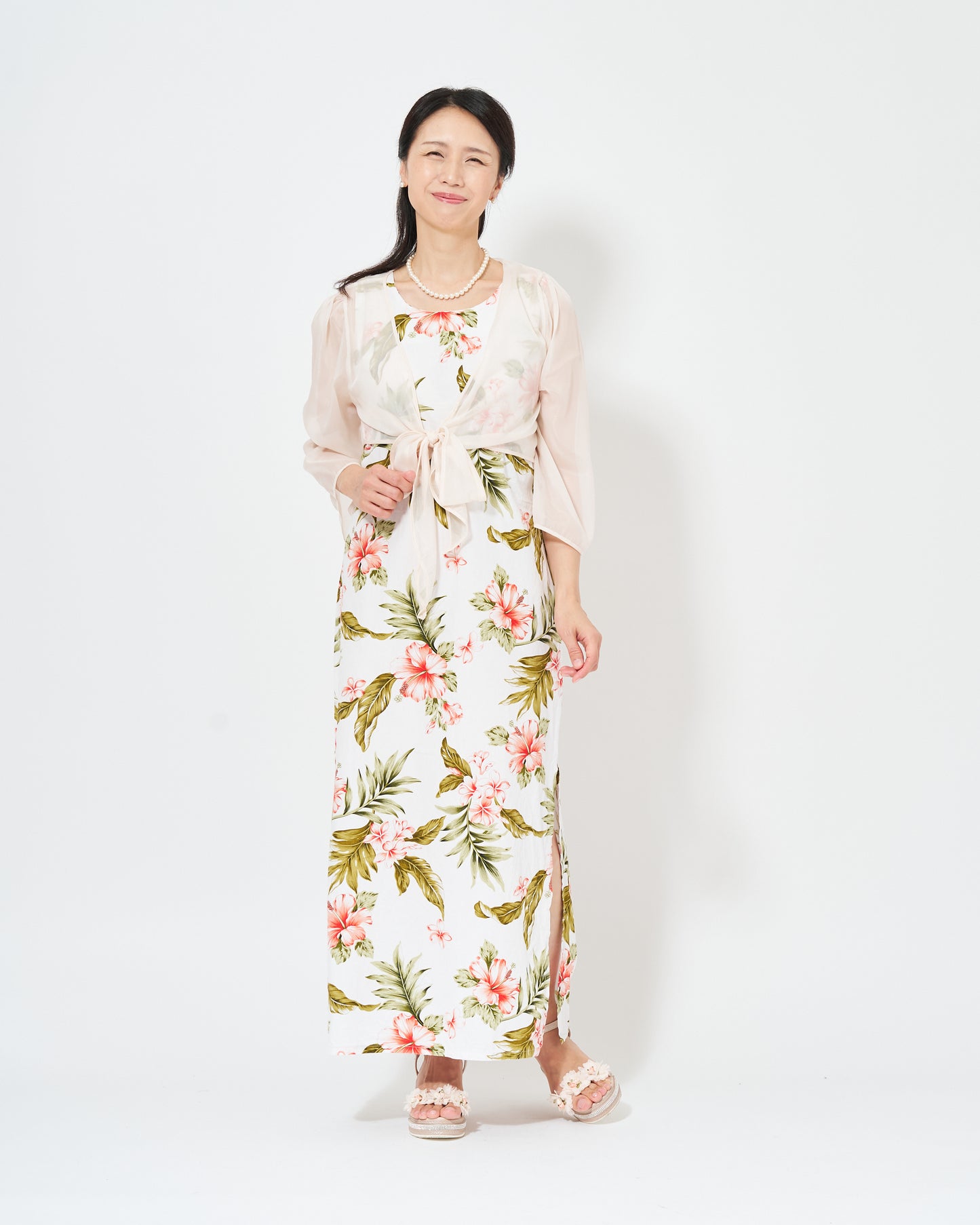 【レンタル】八分袖 シフォンボレロ フリーサイズ