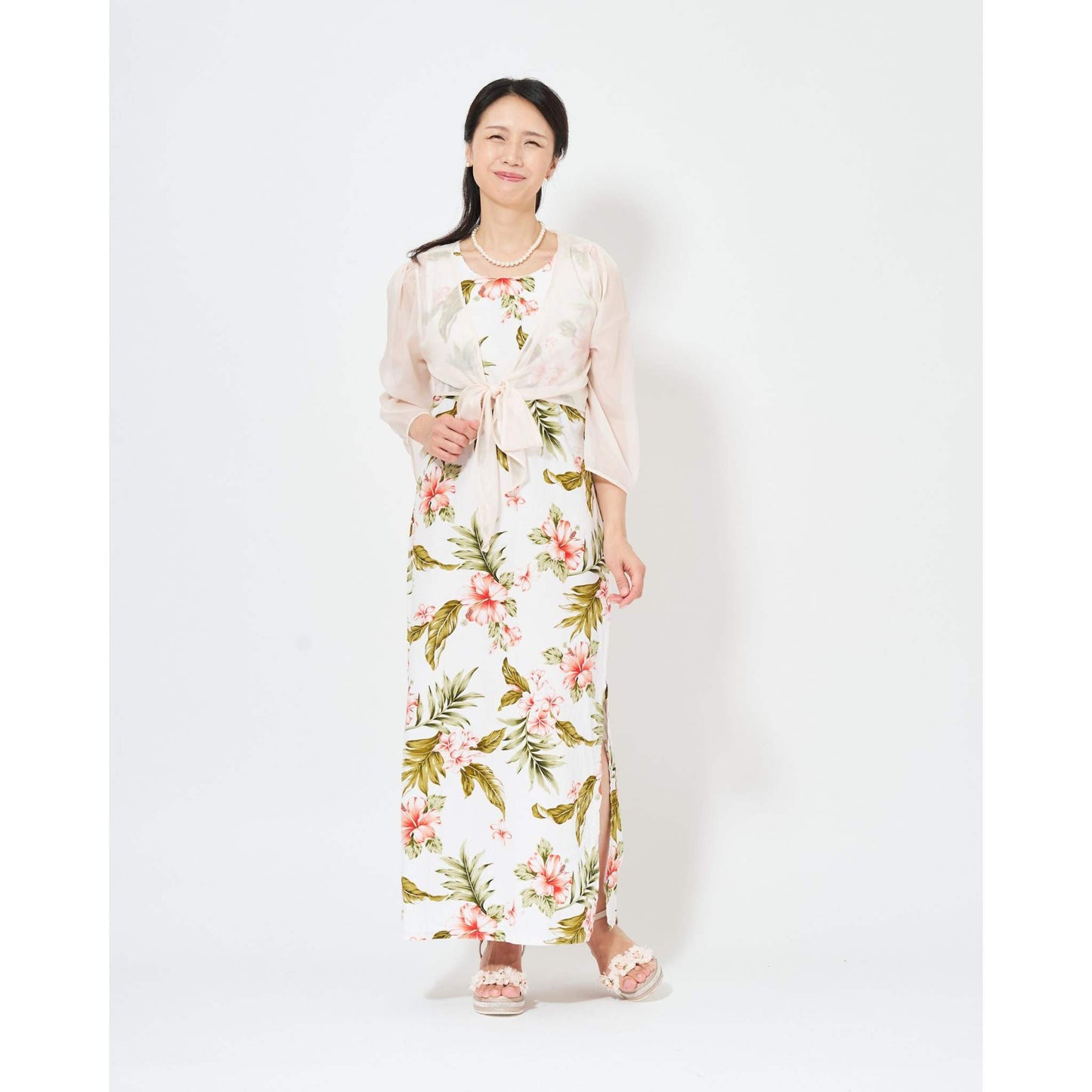 【レンタル】八分袖 シフォンボレロ フリーサイズ