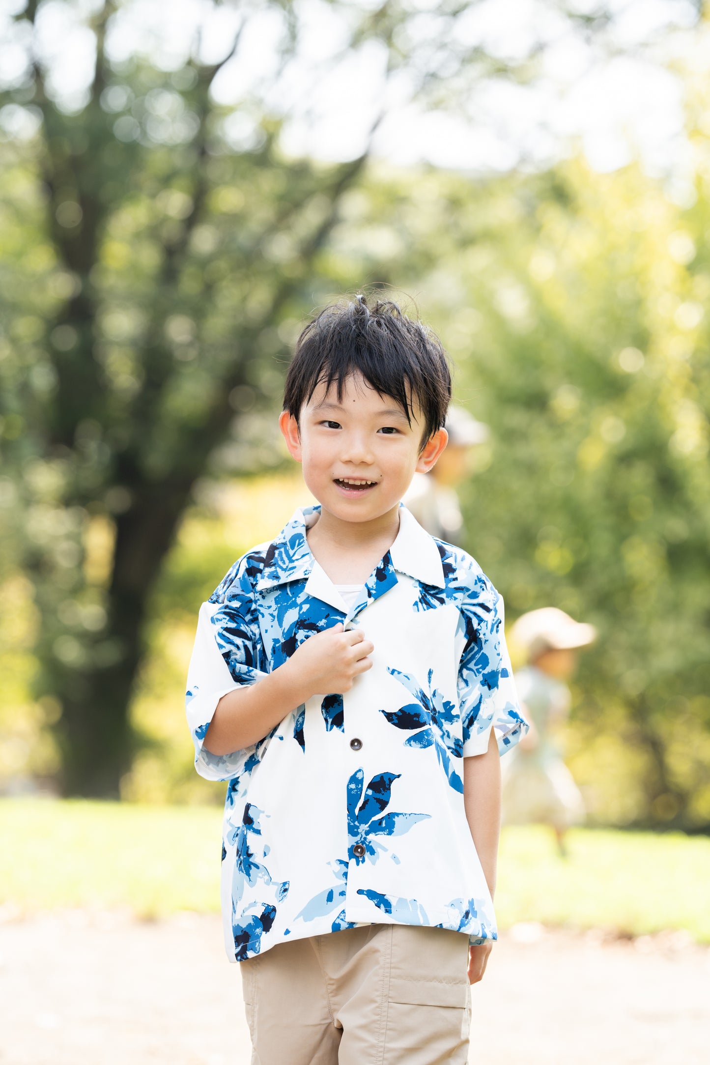 【レンタル】結衣(ユイ)シリーズ キッズシャツ/かりゆし 色:ブルー