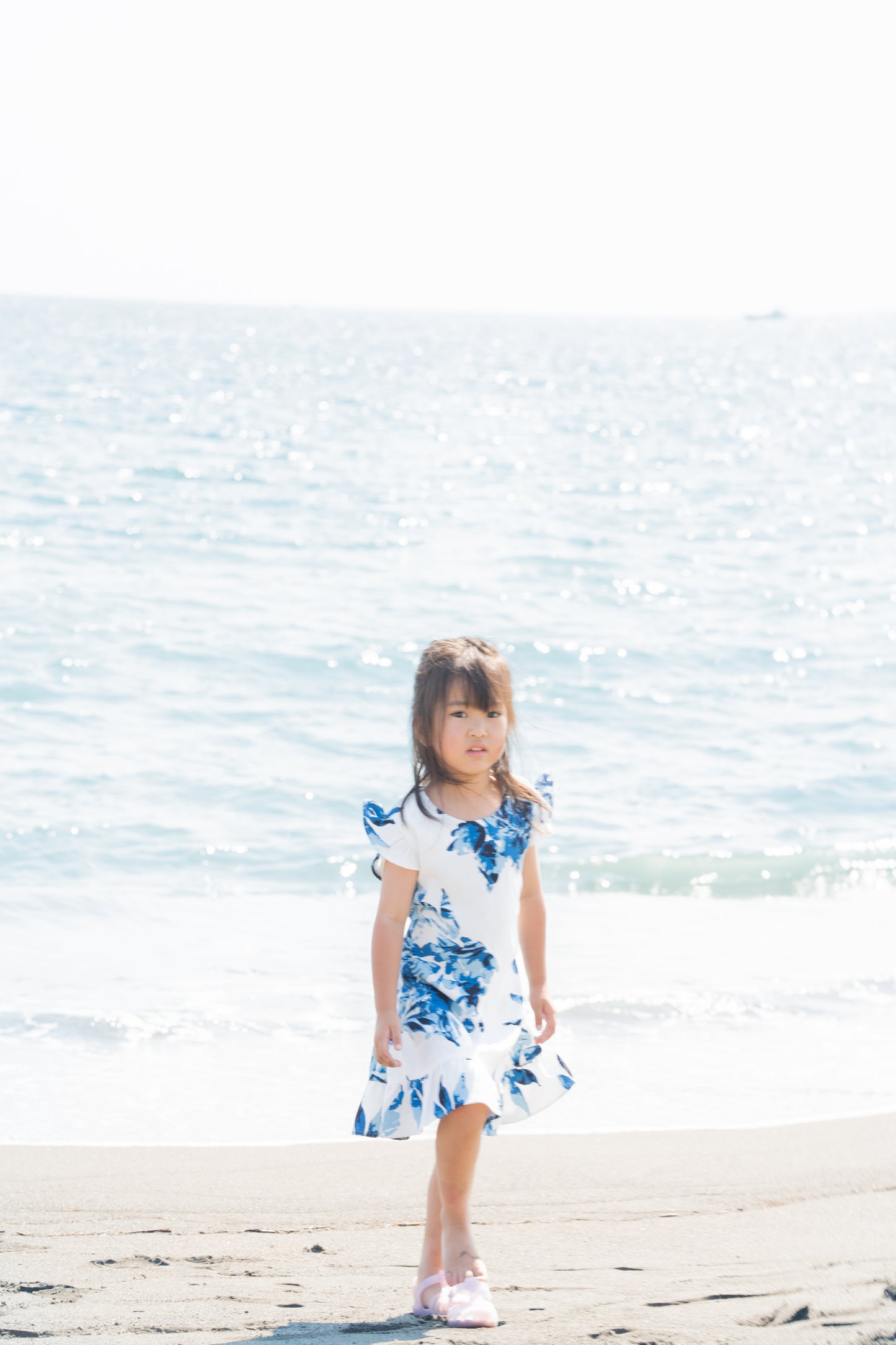 【レンタル】結衣(ユイ)シリーズ キッズワンピース/かりゆし 色:ブルー