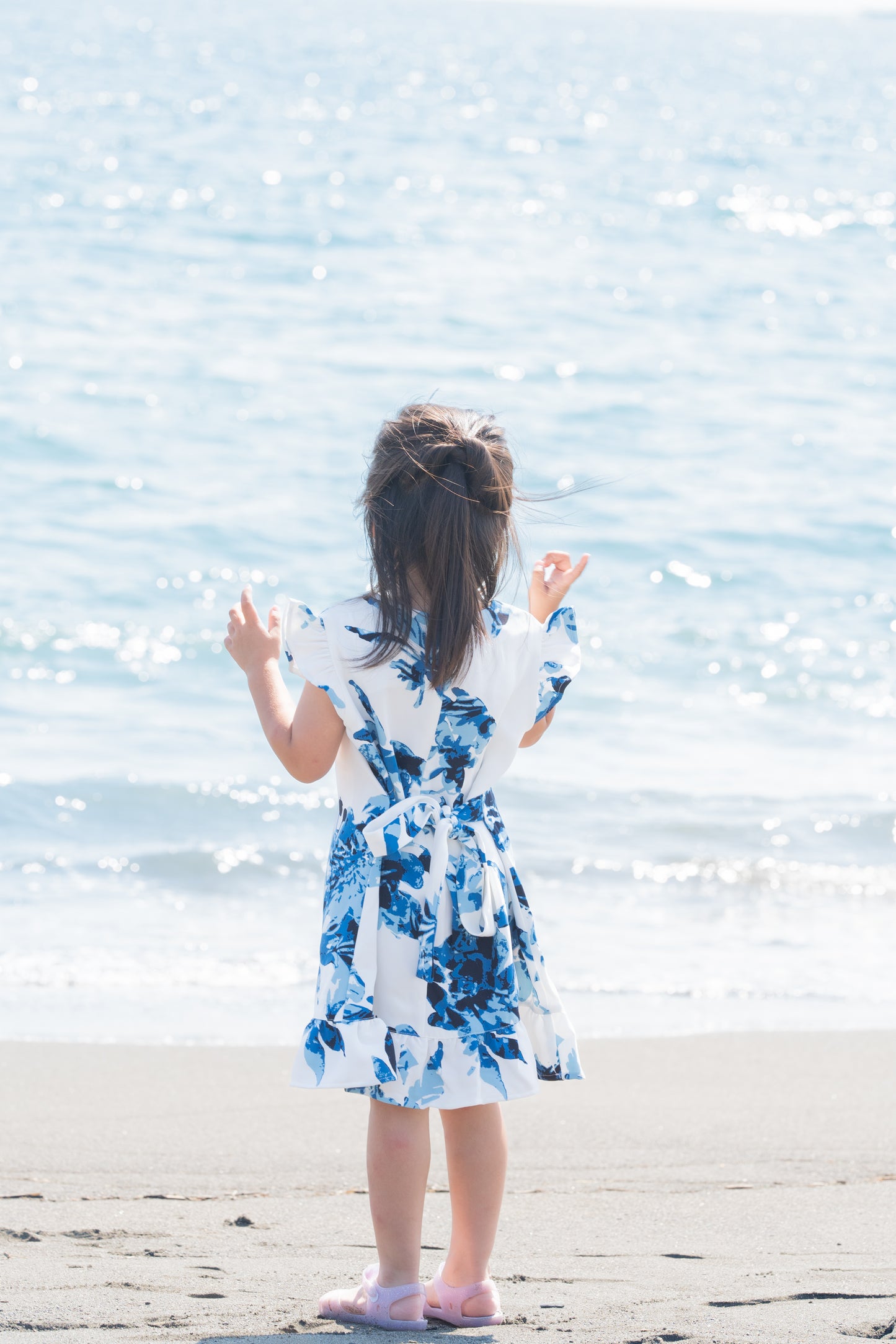 【レンタル】結衣(ユイ)シリーズ キッズワンピース/かりゆし 色:ブルー