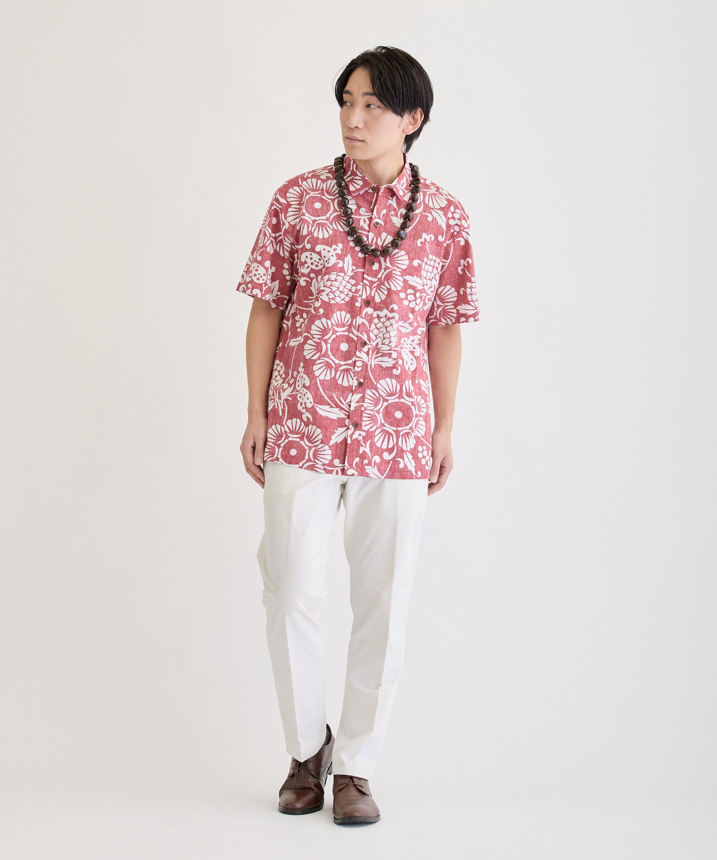 【レンタル】KAHALA Duke's(カハラデュークス)メンズシャツ 色:レッド