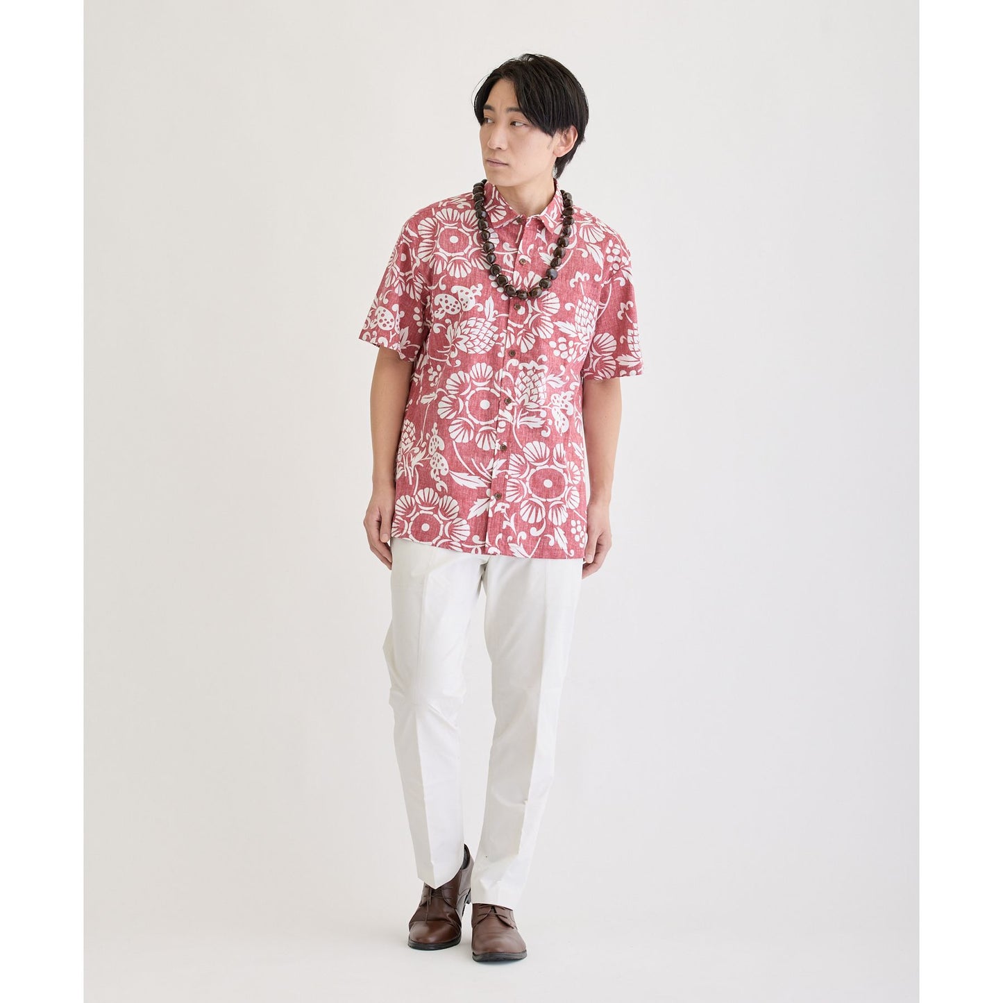 【購入】KAHALA Duke's(カハラデュークス)メンズシャツ 色:レッド