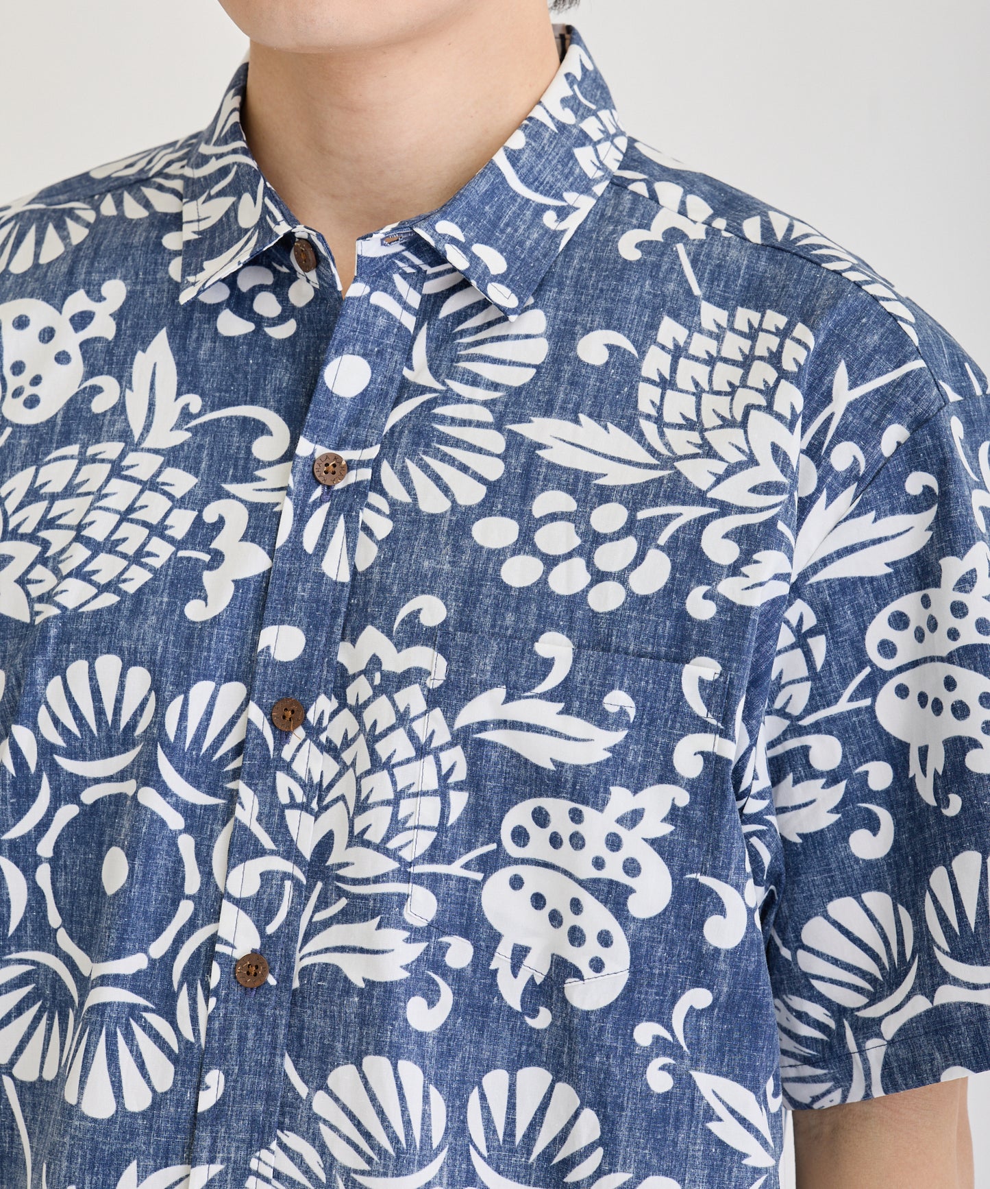 【レンタル】KAHALA Duke's(カハラデュークス)メンズシャツ 色:ネイビー