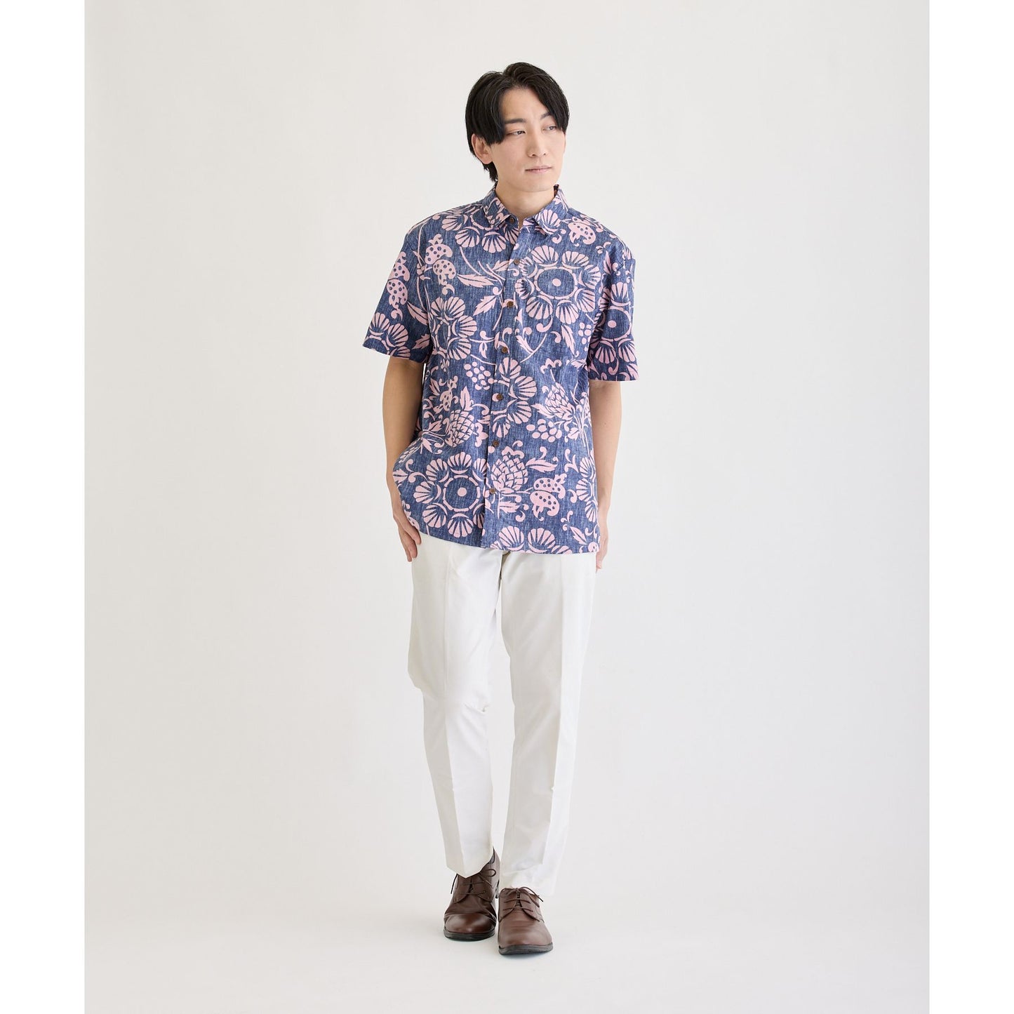 【レンタル】KAHALA Duke's(カハラデュークス)メンズシャツ 色:インディコ