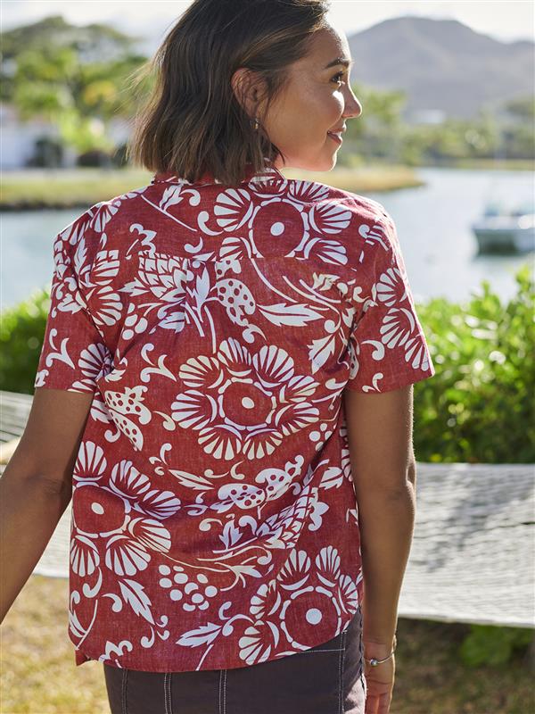 【レンタル】KAHALA Duke's(カハラデュークス)レディースシャツ 色:レッド