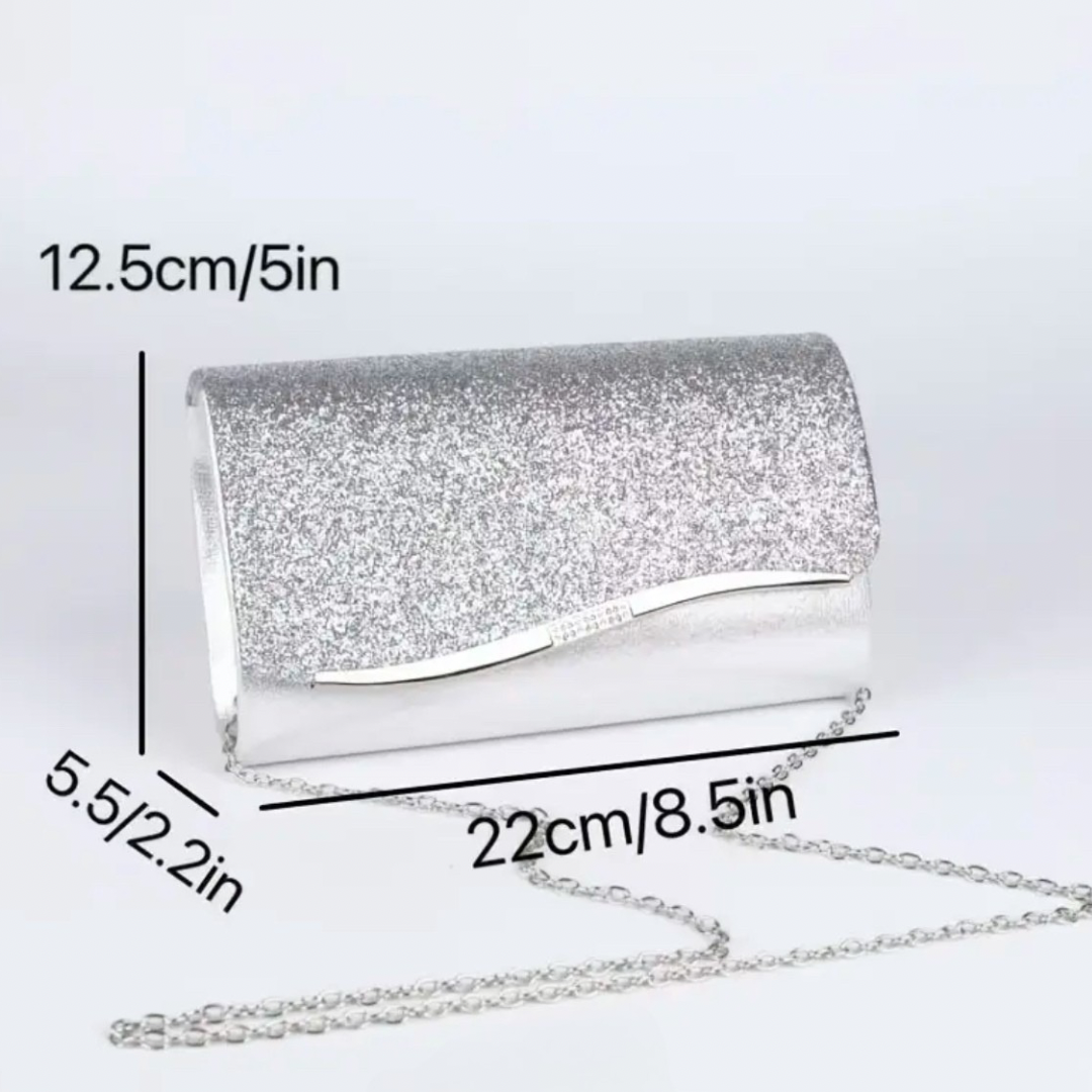 【レンタル】シルバー クラッチバッグ