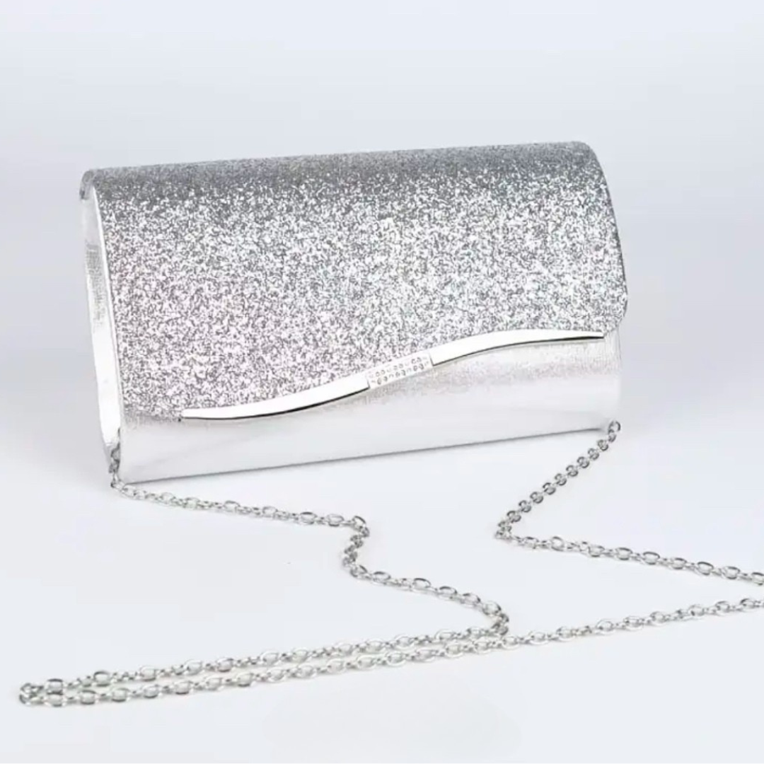 【レンタル】シルバー クラッチバッグ