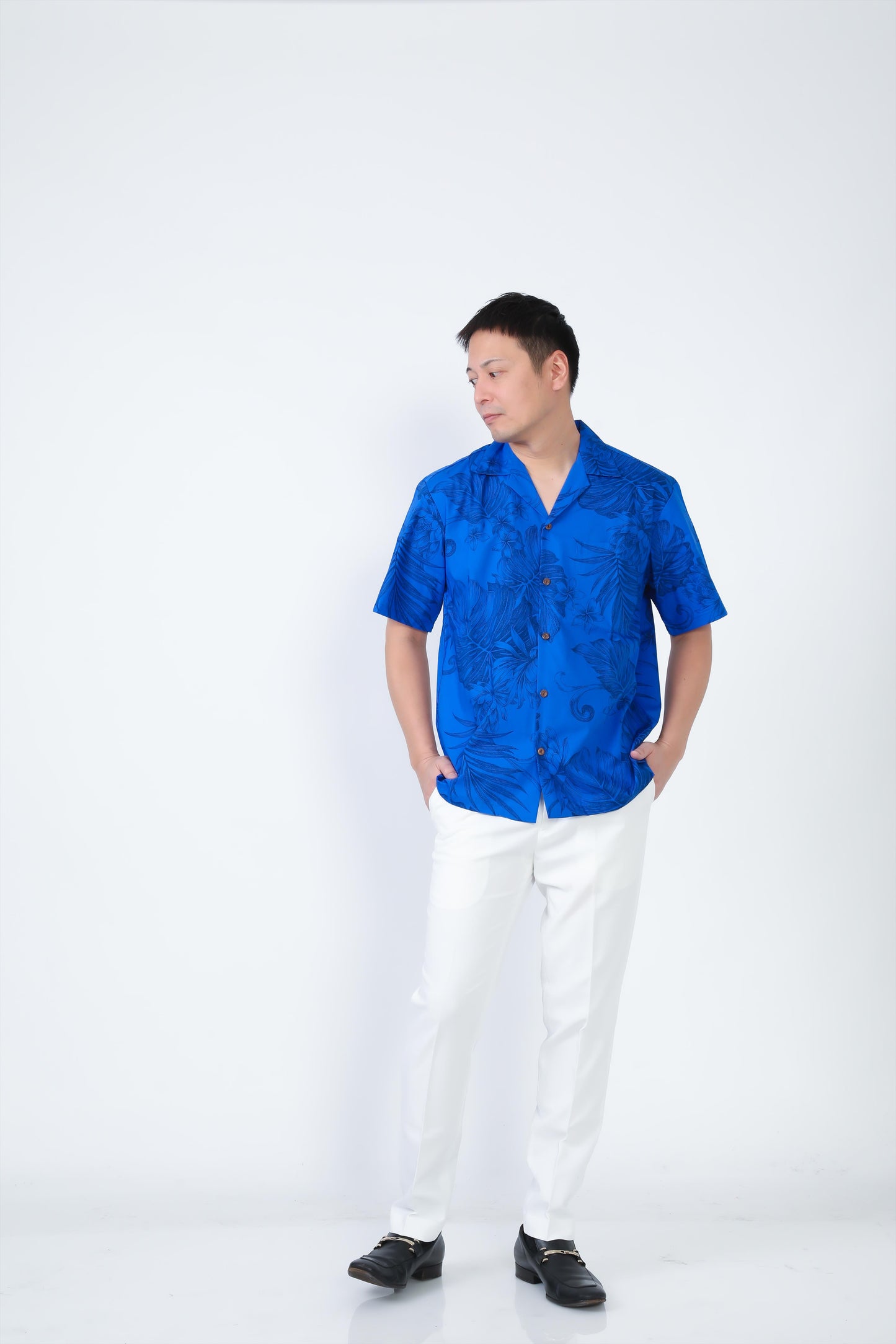 【レンタル】サムシングブルーシリーズ アロハシャツ かりゆし (S M L XL 2XL 3XL)