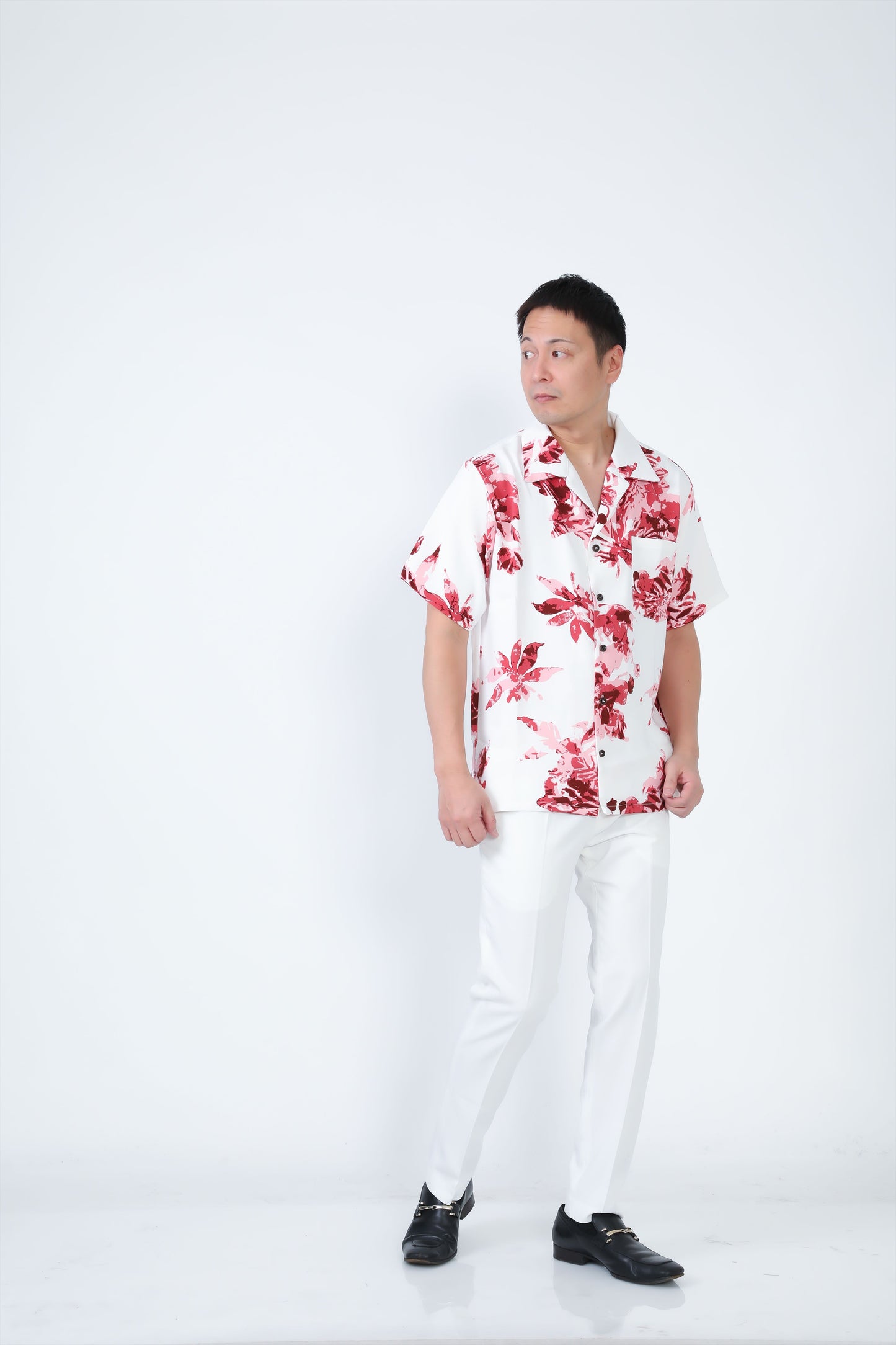 【レンタル】結衣(ユイ)シリーズ かりゆしシャツ 色:レッド
