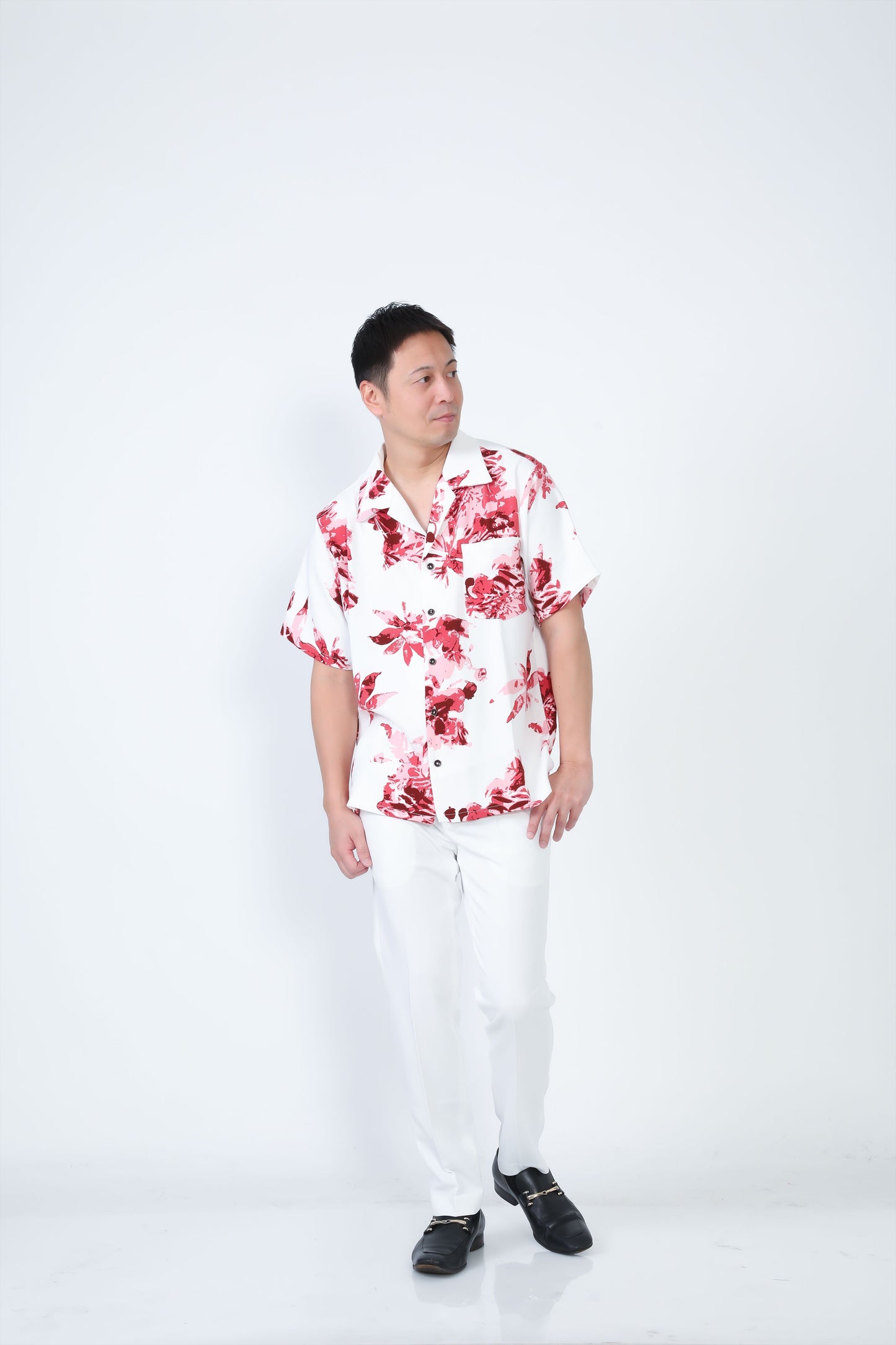 【レンタル】結衣(ユイ)シリーズ かりゆしシャツ 色:レッド