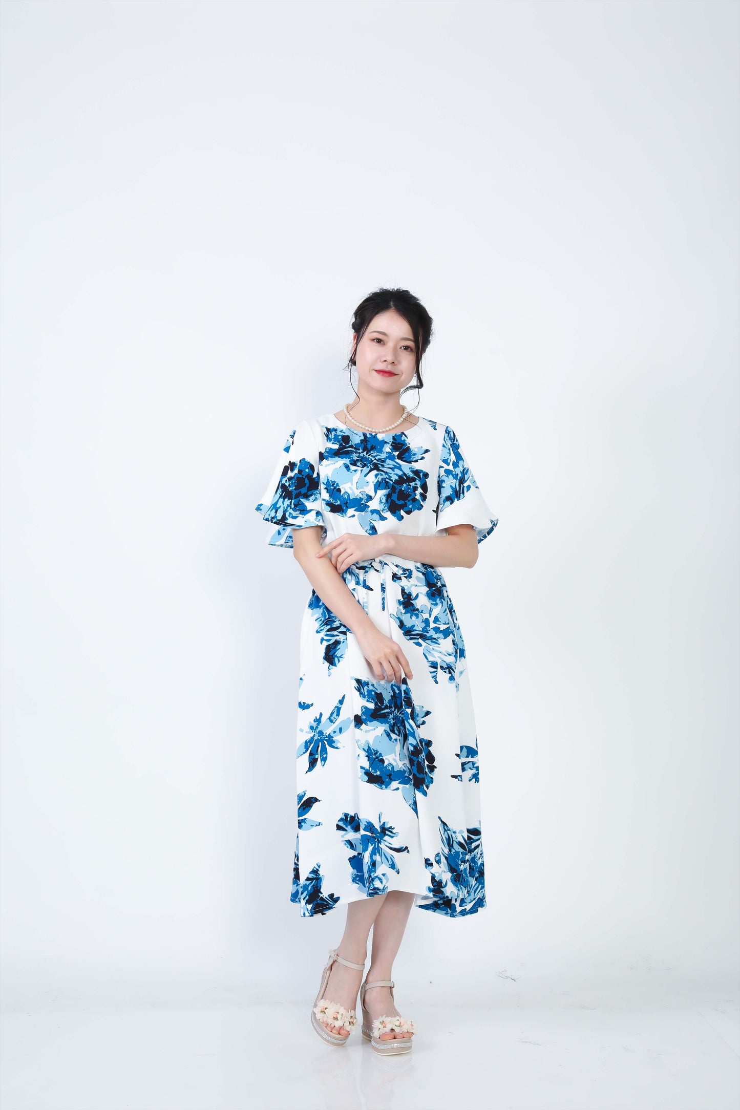 【レンタル】結衣(ユイ)シリーズ かりゆしドレス 色:ブルー