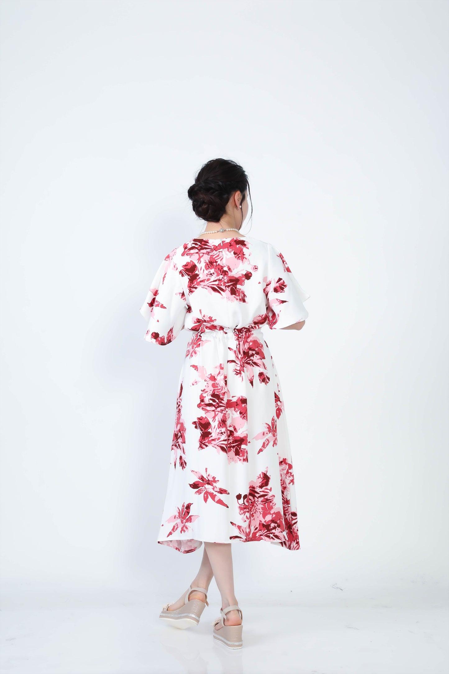 【レンタル】結衣(ユイ)シリーズ かりゆしドレス 色:レッド
