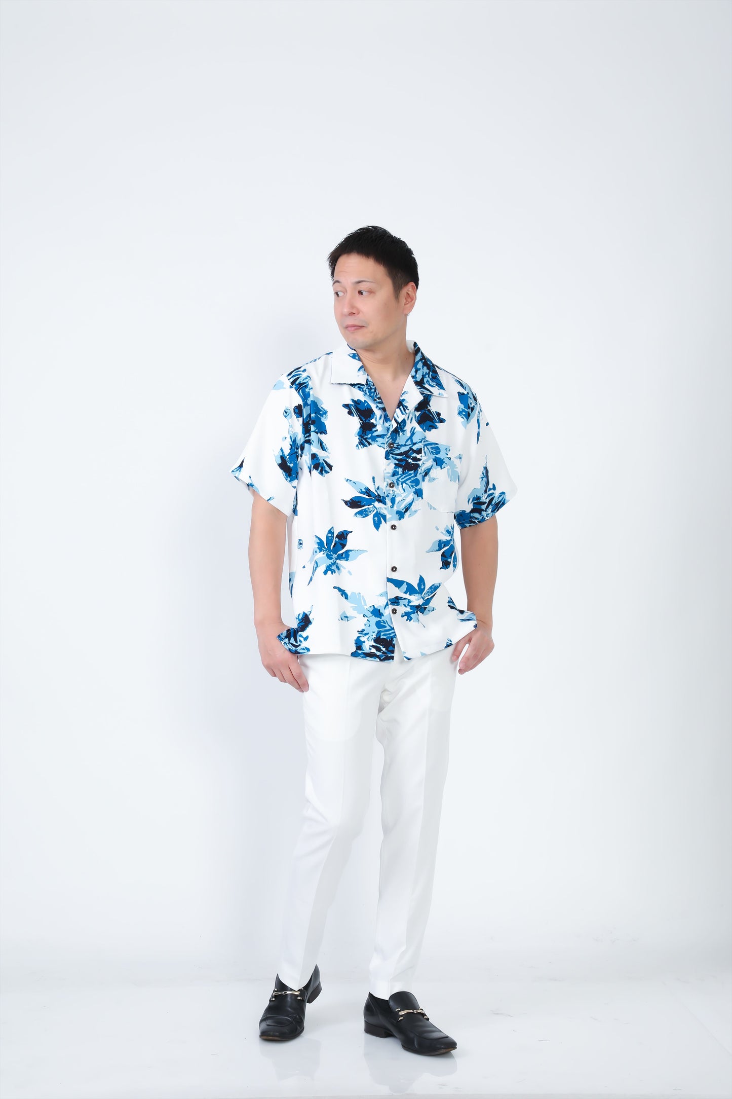 【レンタル】結衣(ユイ)シリーズ かりゆしシャツ 色:ブルー