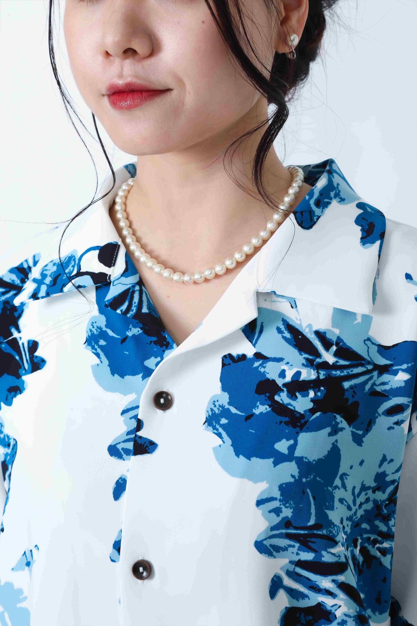 【レンタル】結衣(ユイ)シリーズ レディースかりゆしシャツ 色:ブルー