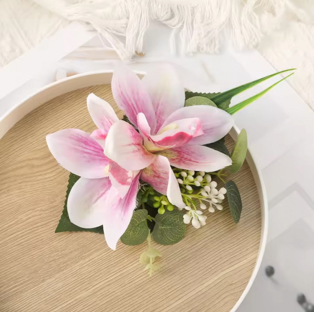 フラワー(リーフ付き)ヘアピース