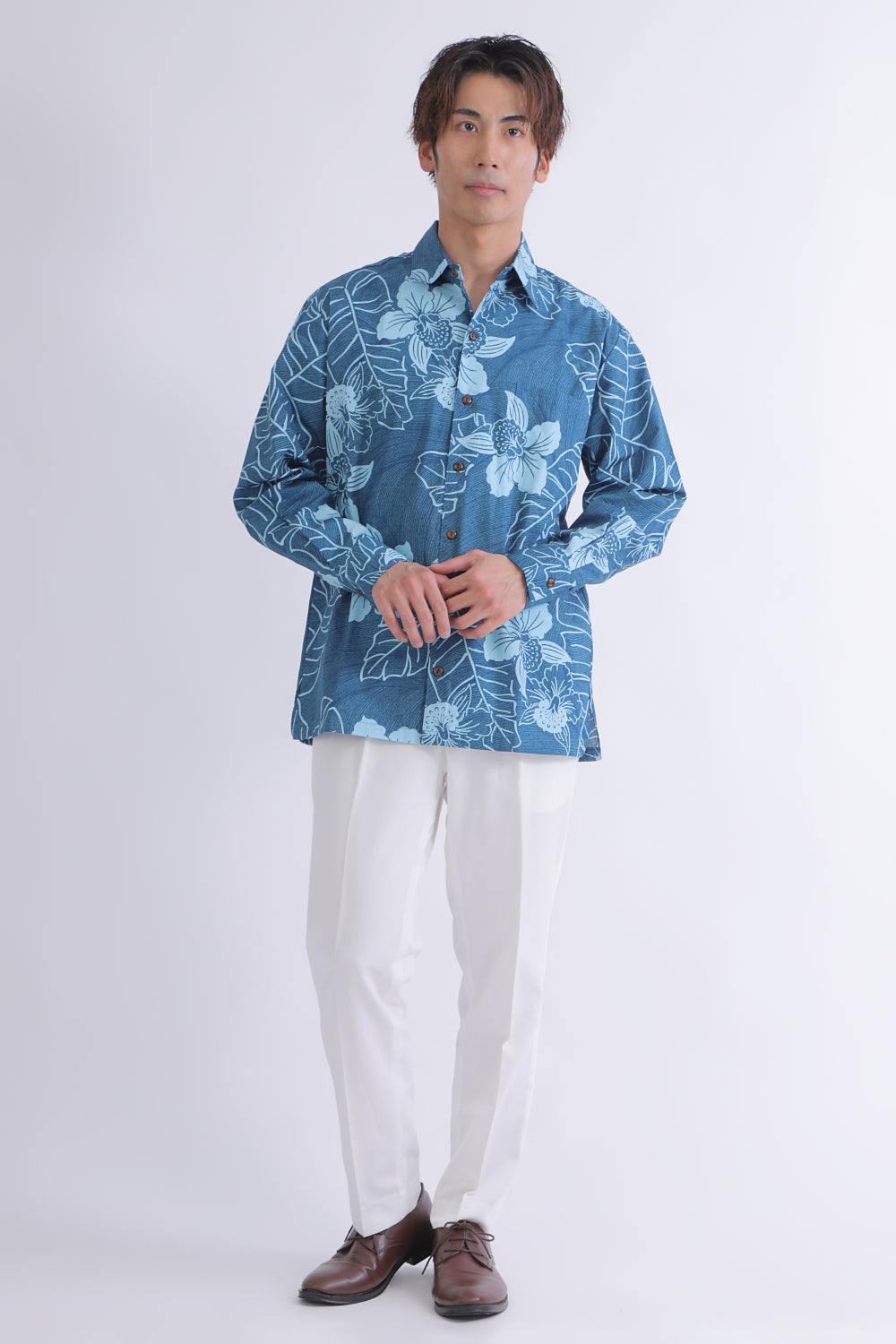 【レンタル】アイリスシリーズ 長袖アロハシャツ