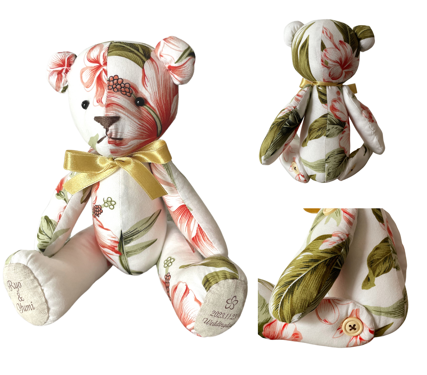 To thank parents and guests... Handmade original teddy bears
