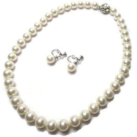 【レンタル】パールネックレス&イヤリング(またはピアス)アクセサリーセット