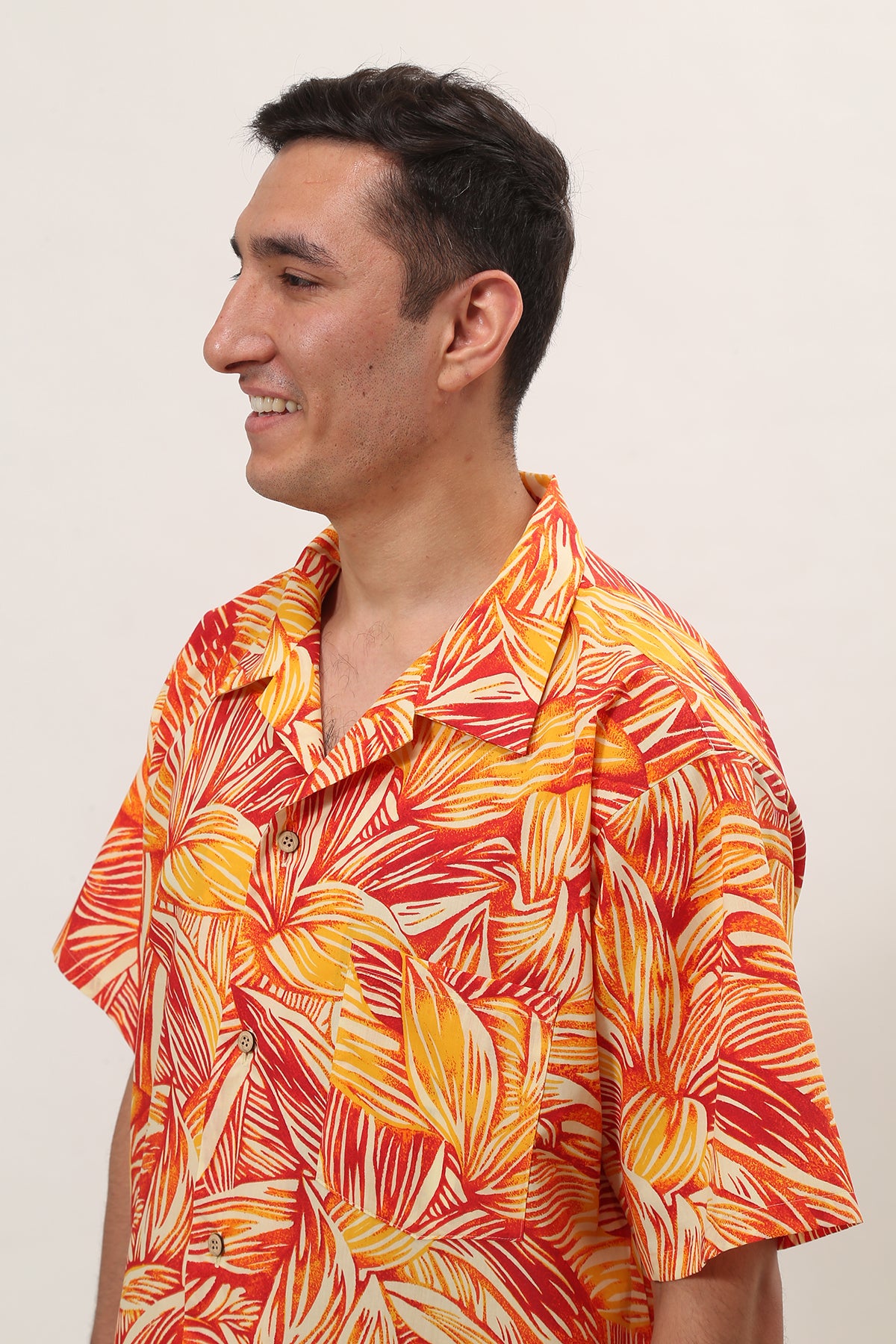 【レンタル】カハラ アロハシャツ 色:オレンジレッド ( M L XL サイズ) - ResortCloset