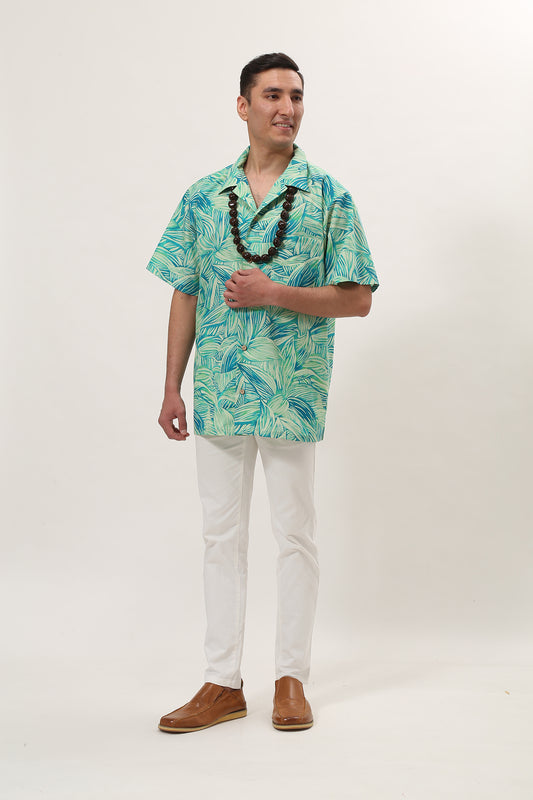 【レンタル】カハラ  アロハシャツ 色:グリーン ( M L XL サイズ) - ResortCloset