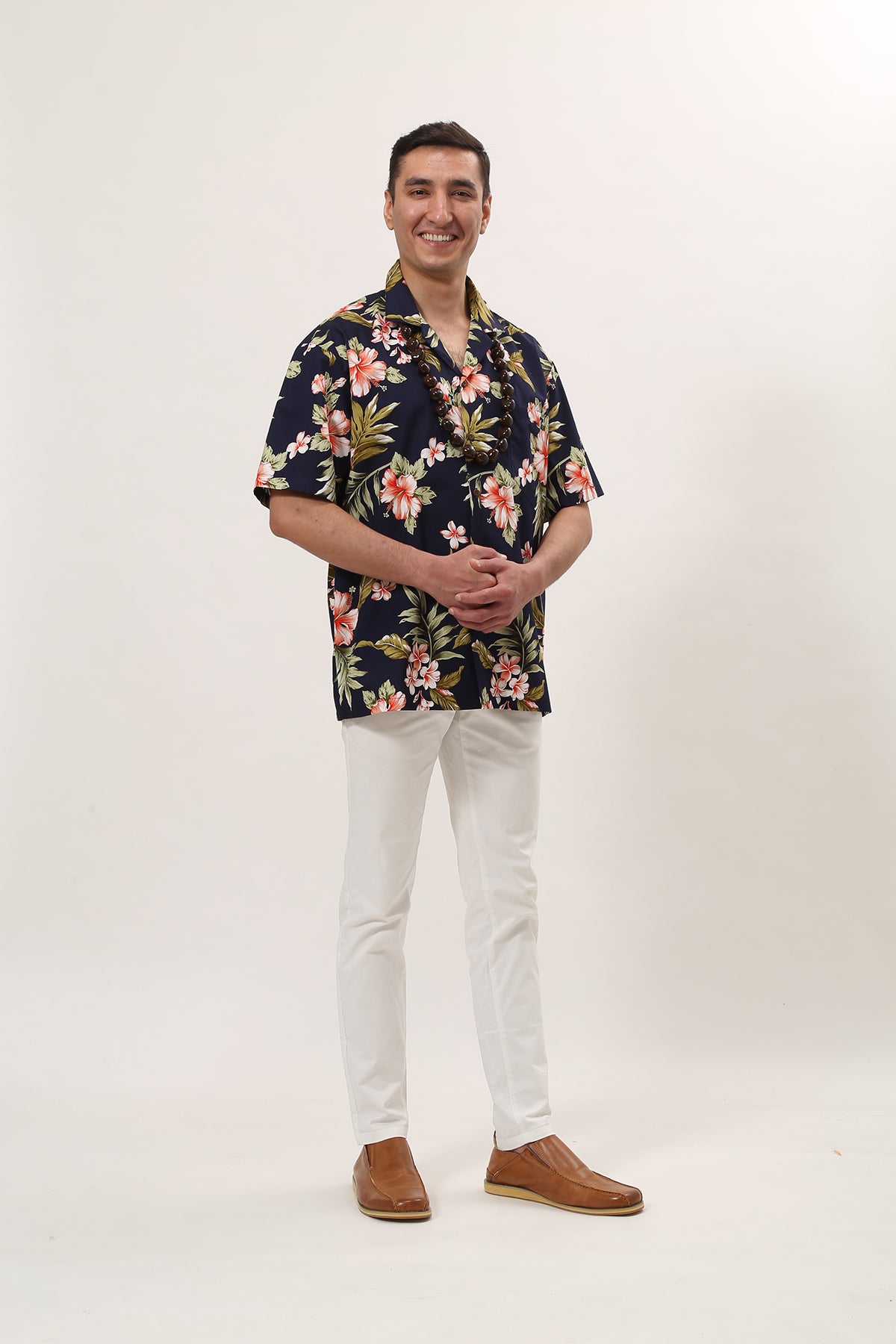 【レンタル】コオリナ アロハシャツ 色:ネイビー - ResortCloset