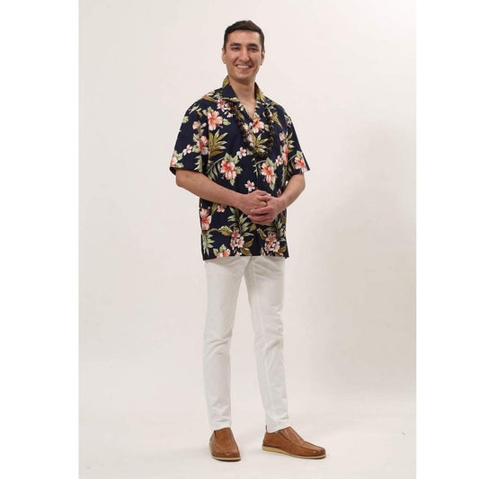 [Rental] Ko Olina Aloha Shirt Kariyushi Color: Navy