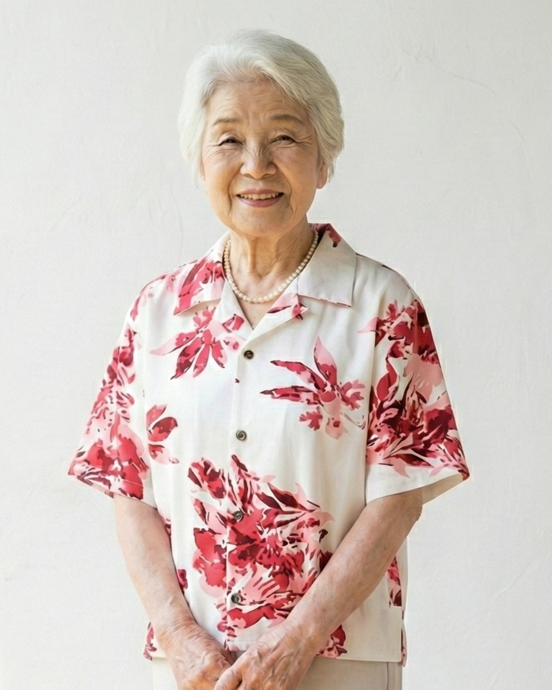 【レンタル】結衣（ユイ）シリーズ　レディースかりゆしシャツ　色：レッド