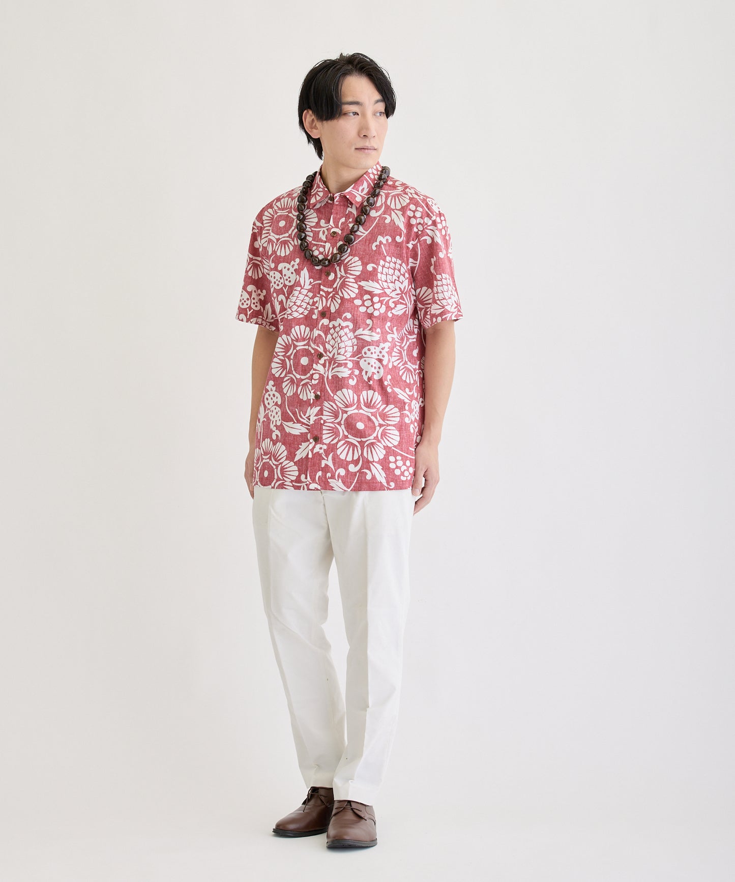 【レンタル】KAHALA Duke's（カハラデュークス）メンズシャツ　　色：レッド