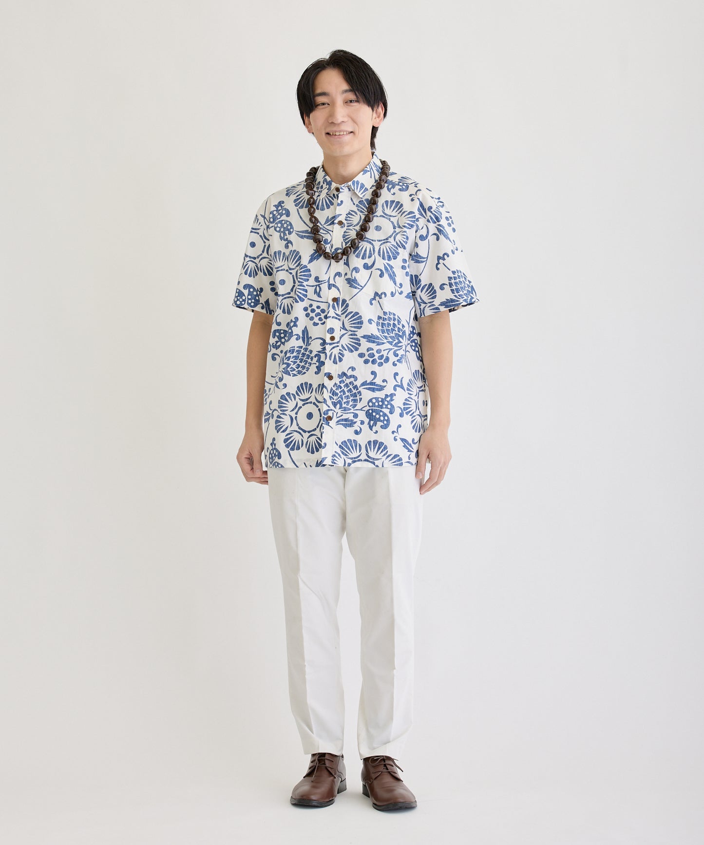 【レンタル】KAHALA Duke's（カハラデュークス）メンズシャツ　　色：ホワイト