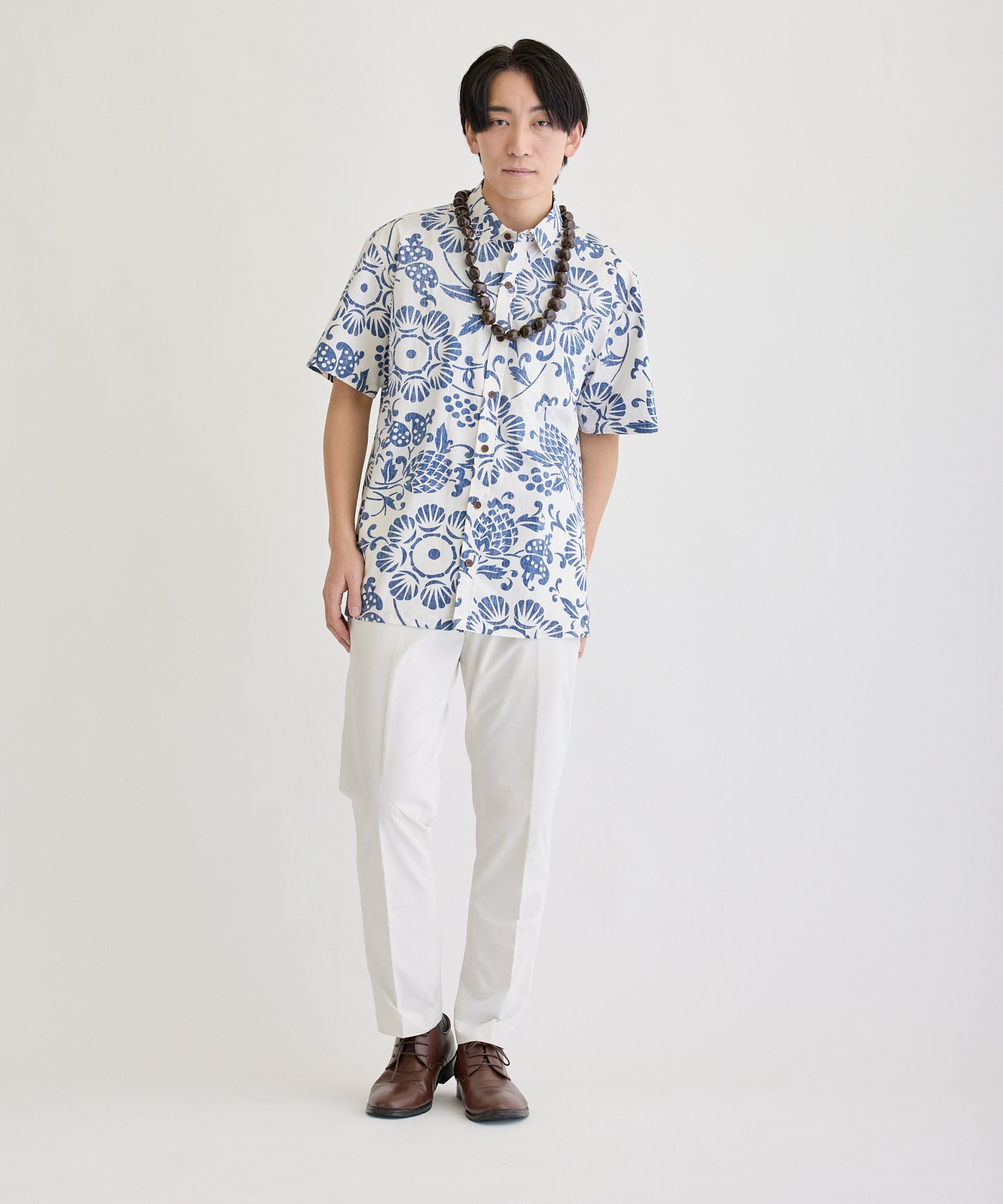 【レンタル】KAHALA Duke's（カハラデュークス）メンズシャツ　　色：ホワイト