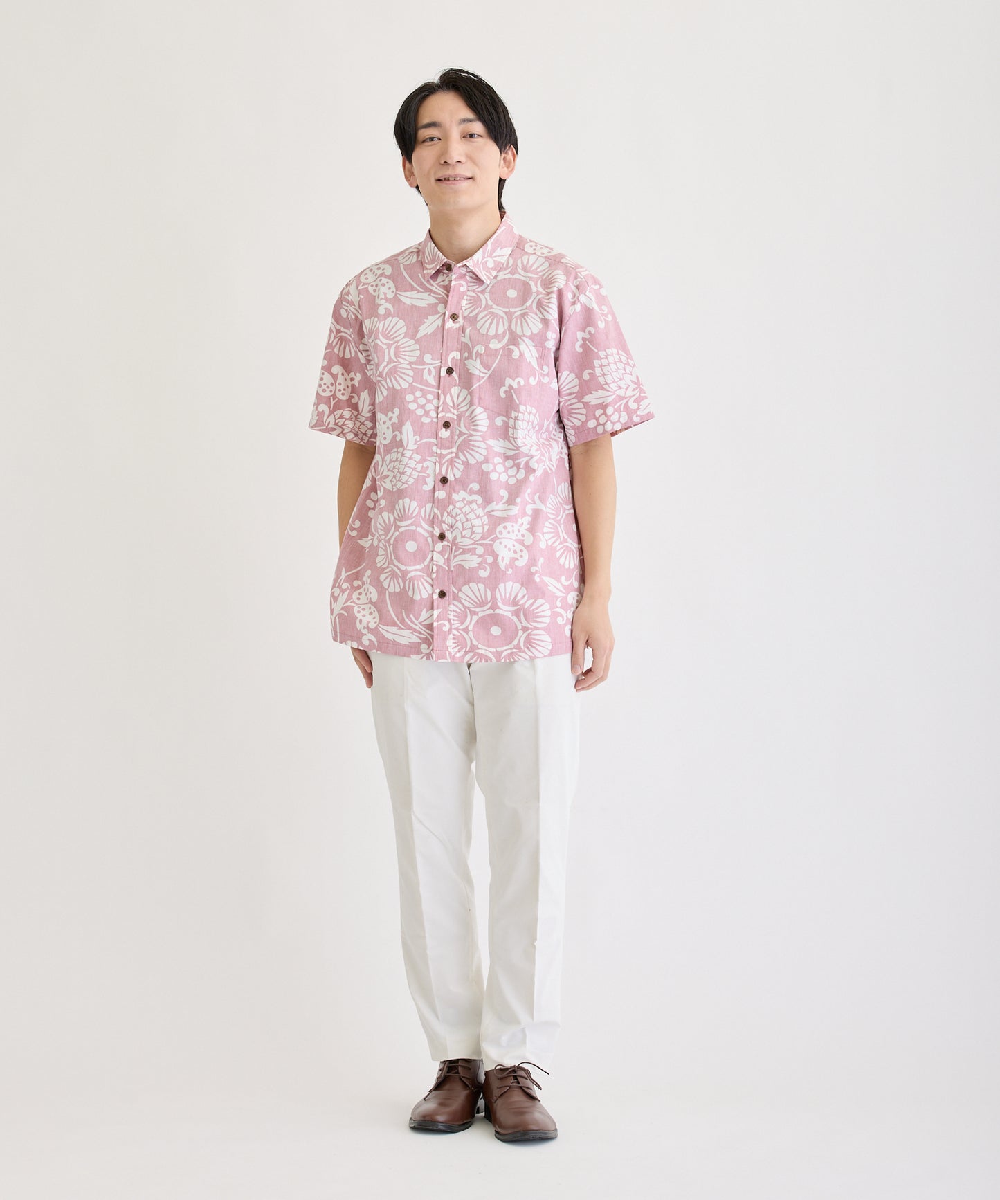 【レンタル】KAHALA Duke's（カハラデュークス）メンズシャツ　　色：ピンク