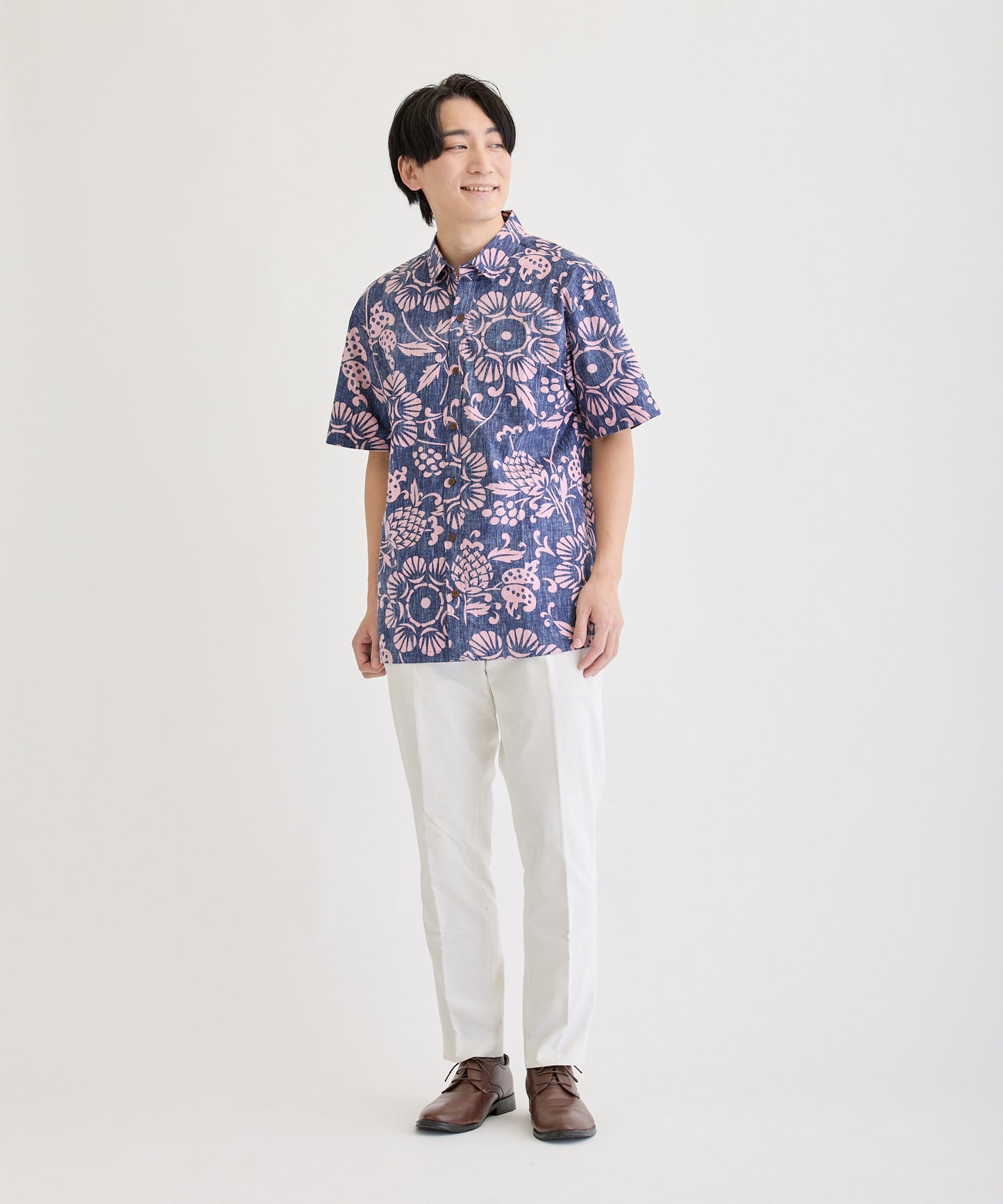 【レンタル】KAHALA Duke's（カハラデュークス）メンズシャツ　　色：インディコ