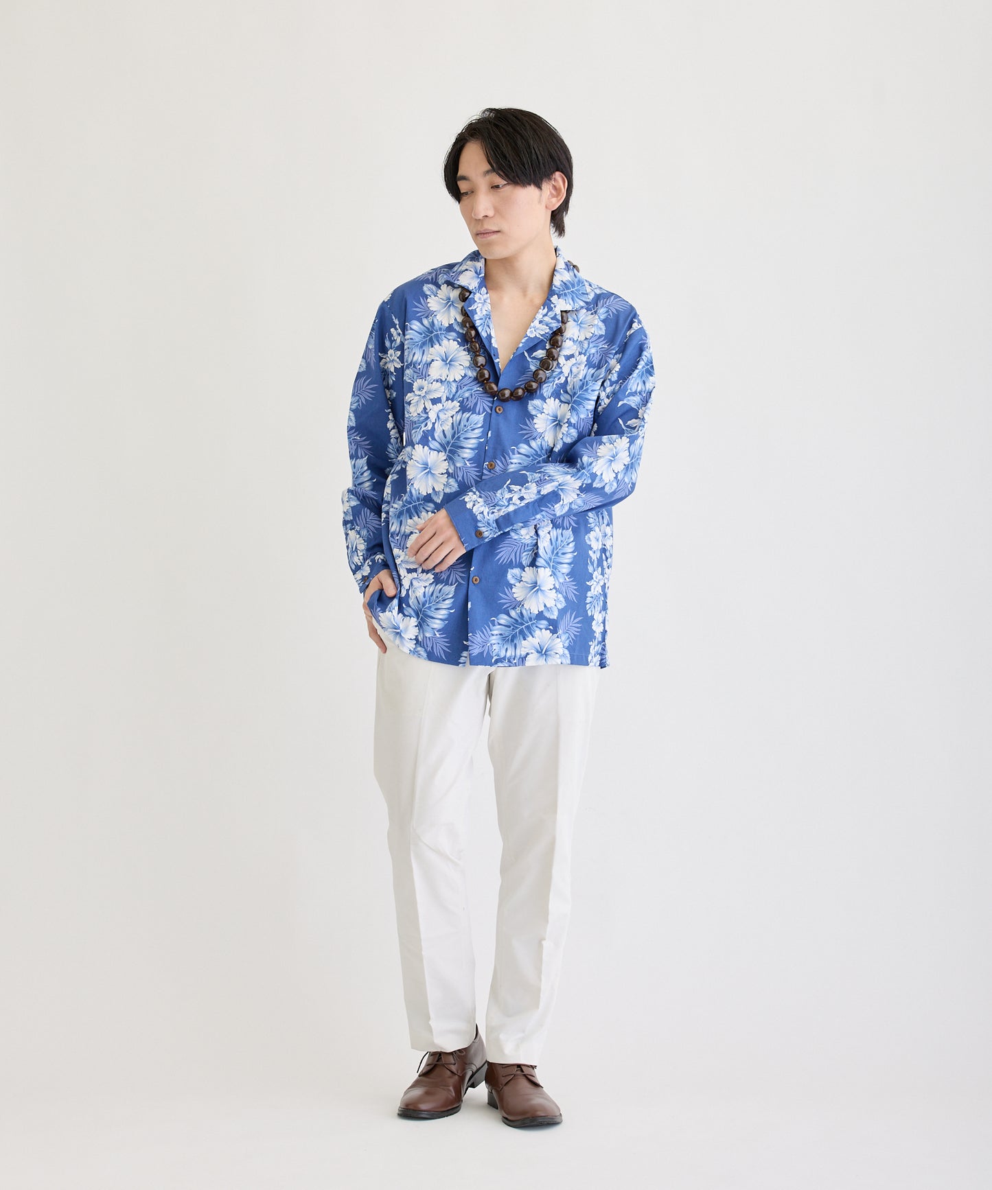 [Rental] Ko Olina Aloha Shirt Kariyushi Color: Navy