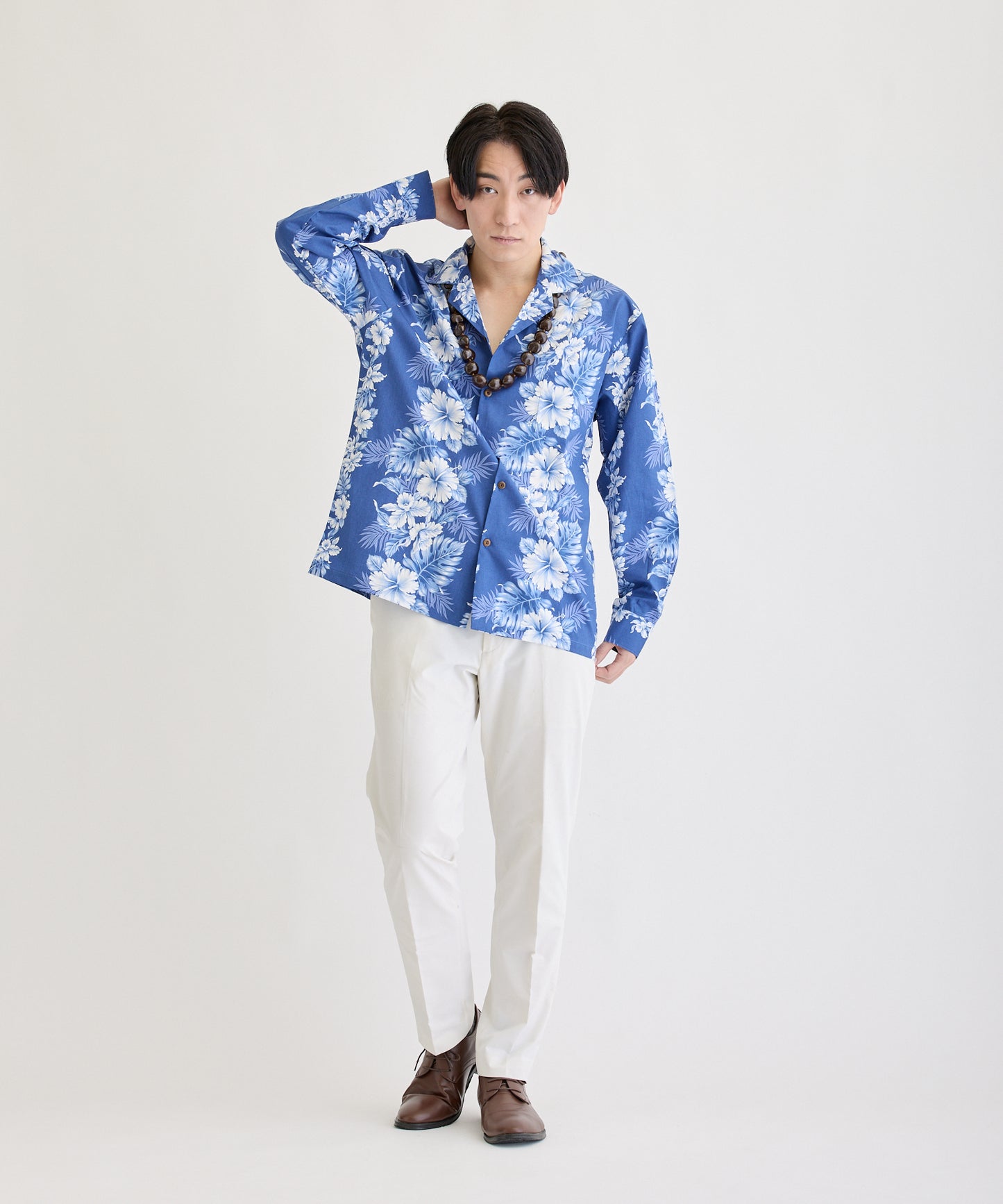 [Rental] Ko Olina Aloha Shirt Kariyushi Color: Navy
