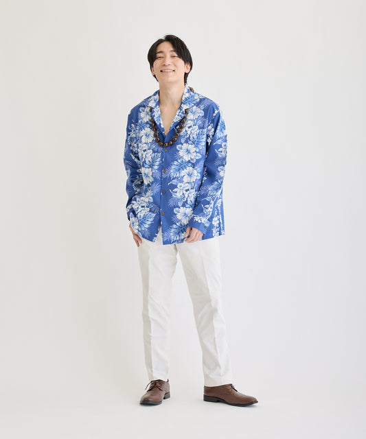 [Rental] Ko Olina Aloha Shirt Kariyushi Color: Navy