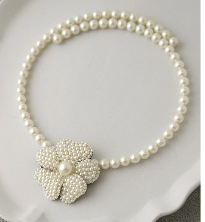 【レンタル】パールのチョーカーとイヤリング（またはピアス）のセット