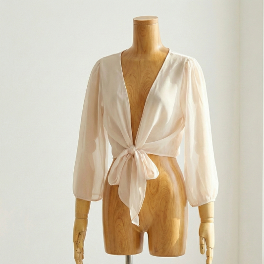[Rental] 3/4 Sleeve Chiffon Bolero Free Size