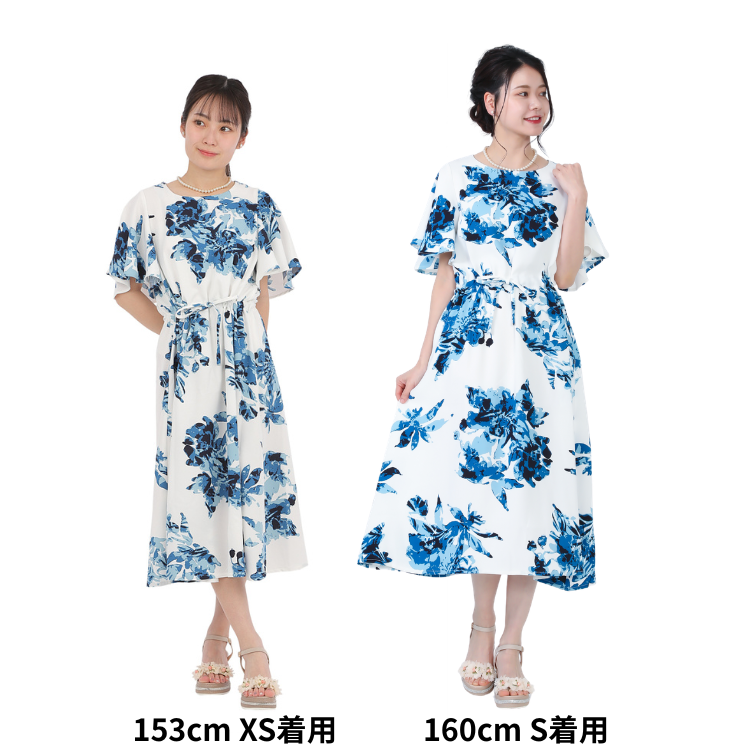 【レンタル】結衣（ユイ）シリーズ　かりゆしドレス　色：ブルー