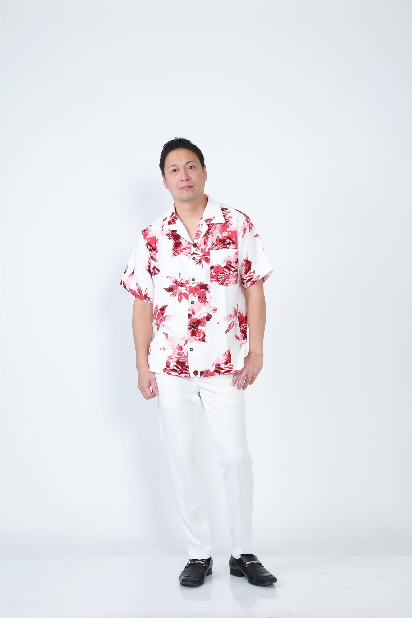 【レンタル】結衣（ユイ）シリーズ　かりゆしシャツ　色：レッド