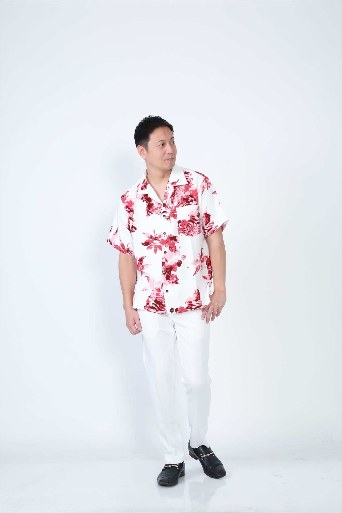【レンタル】結衣（ユイ）シリーズ　かりゆしシャツ　色：レッド